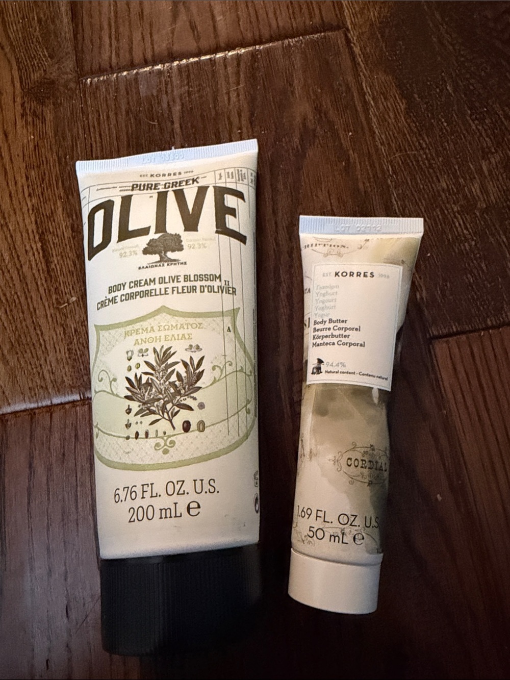 Korres Olive Body Cream & Butter Duo in White and Green